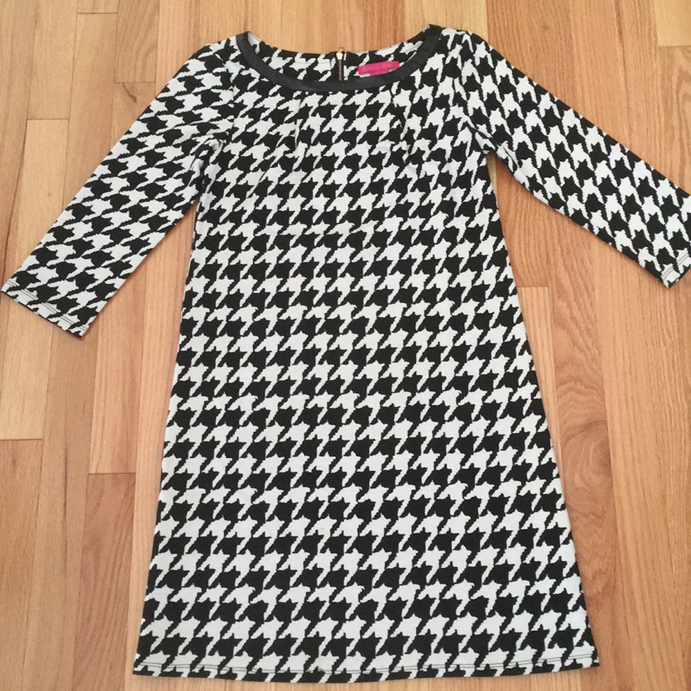 NWOT Houndstooth Knit 3/4 Sleeve Dress
